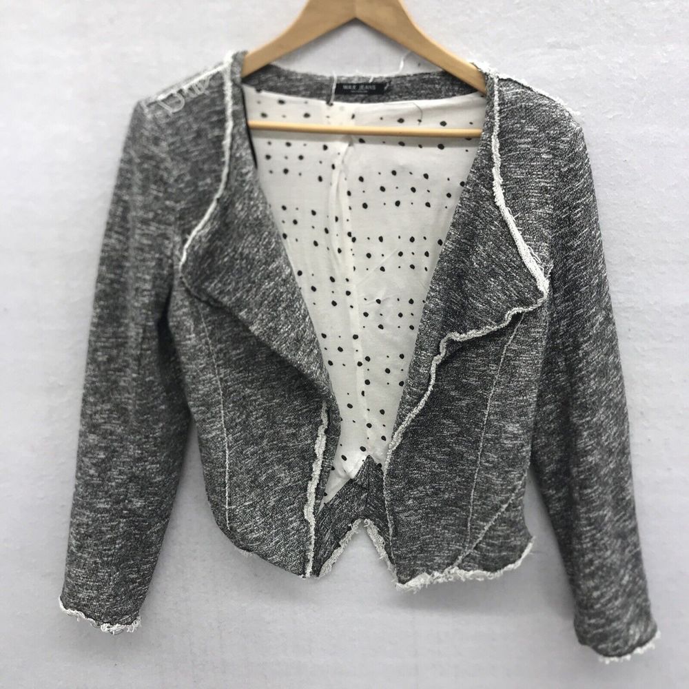 Max Jeans Womens Blazer Size Small Crop Raw Edge Business Casual Trendy